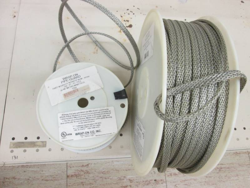2 Rolls of wrap on pipe guard cable...