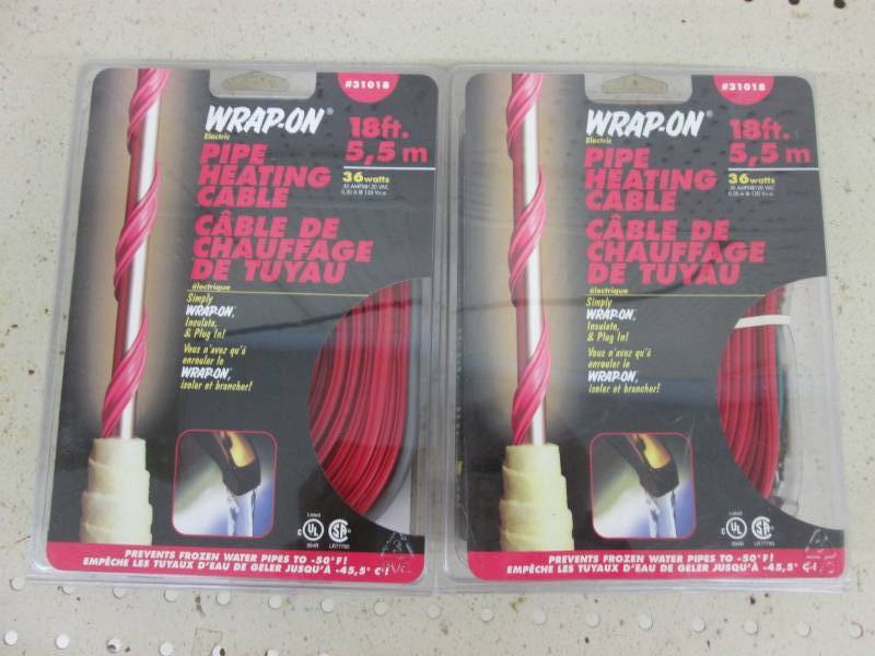 2 - 18 pipe heating cables...