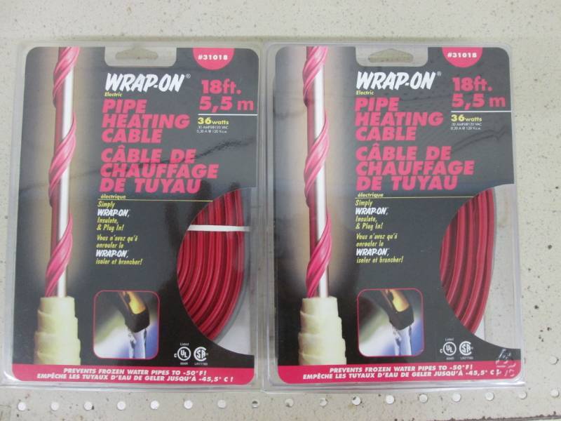 2 - 18 pipe heating cables...
