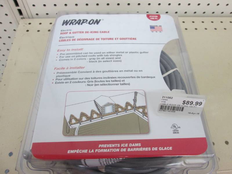 100 roof and gutter de-icing cable...