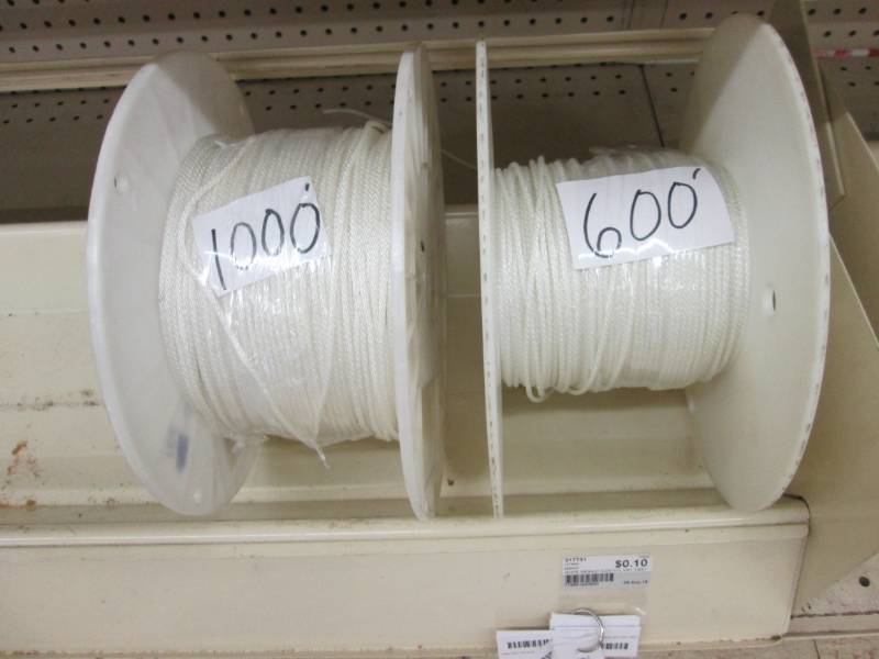 1000 and 600 roll of nylon braide...