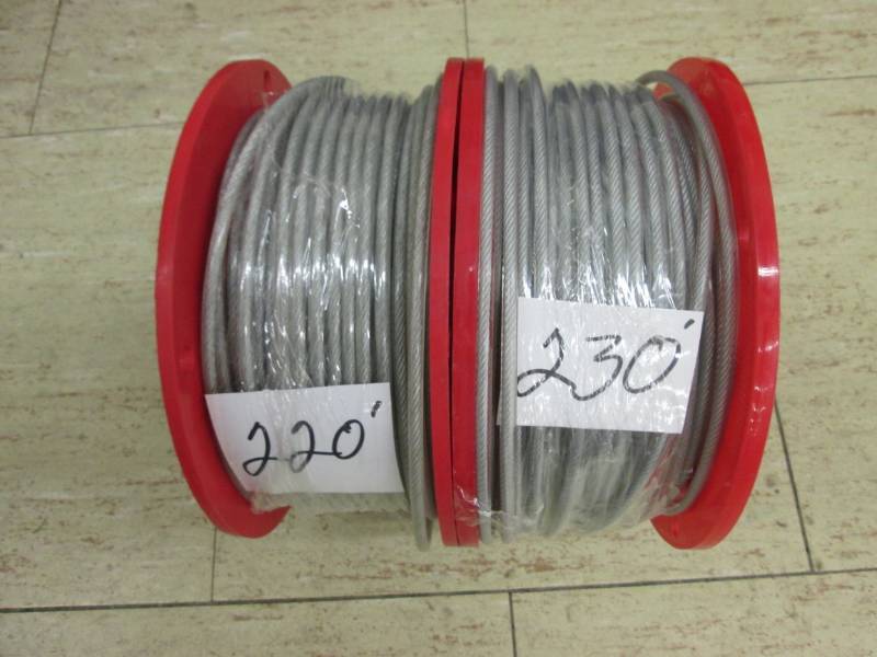 2 rolls of galvanized coated cable...