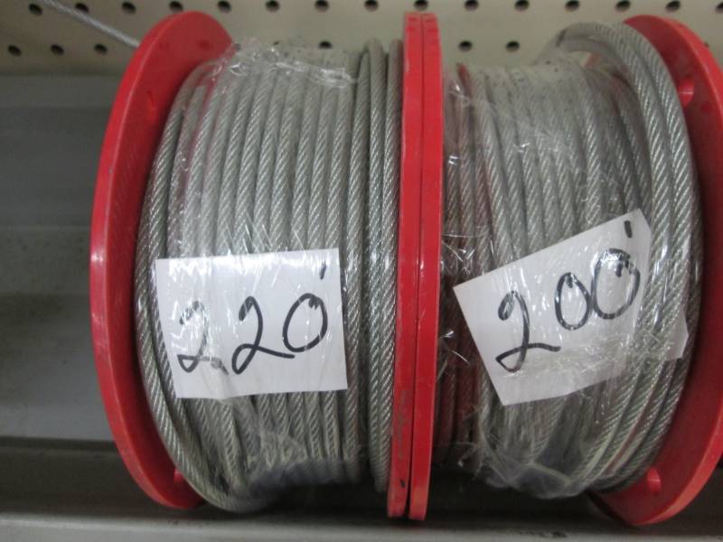2 Rolls of galvanized coated cable...