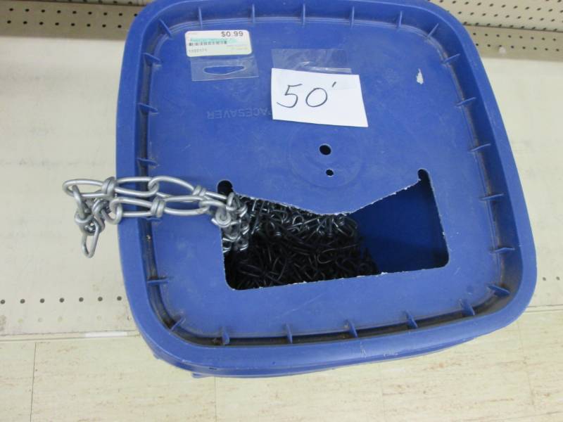 Bucket with 50 twin look chain...