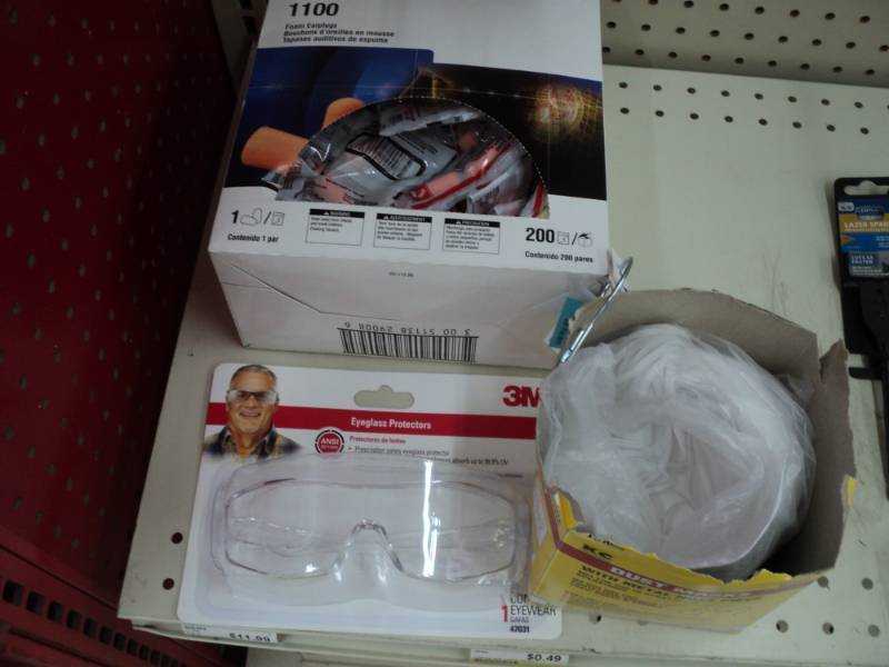 Lot of 3   Dust Masks, Eye Glass P...