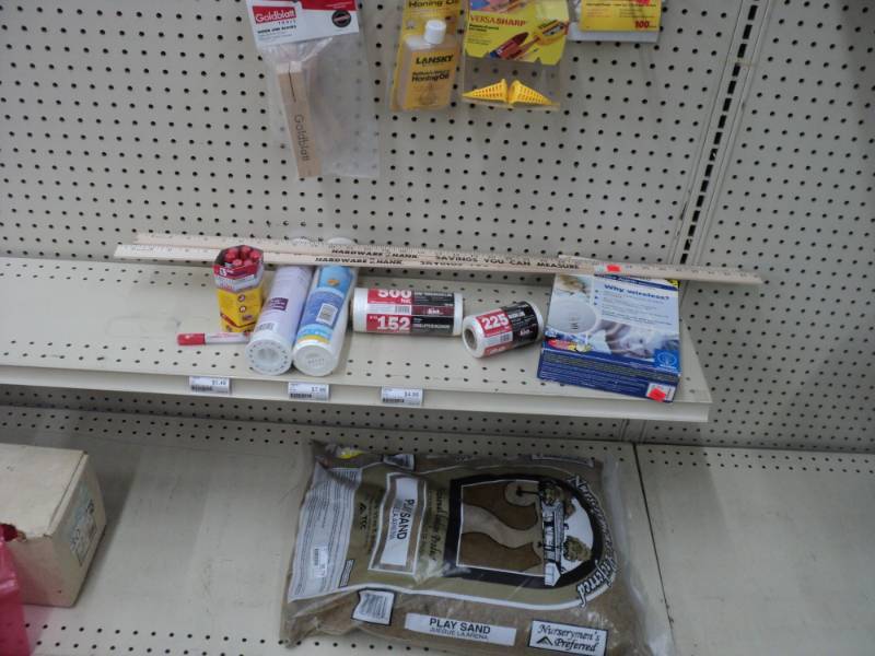 Lot of misc.  Chalk line, Honing O...