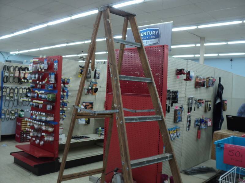 1- 7 Wooden Ladder...
