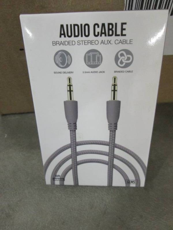 Box of 12 - Braided Stereo Aux. Cab...