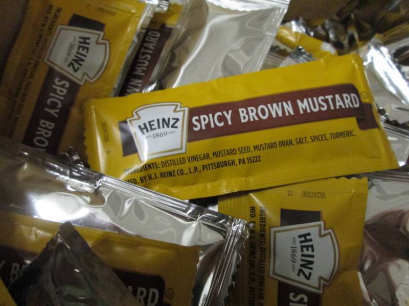 2 Cases of Spicy Brown Mustard Pouc...