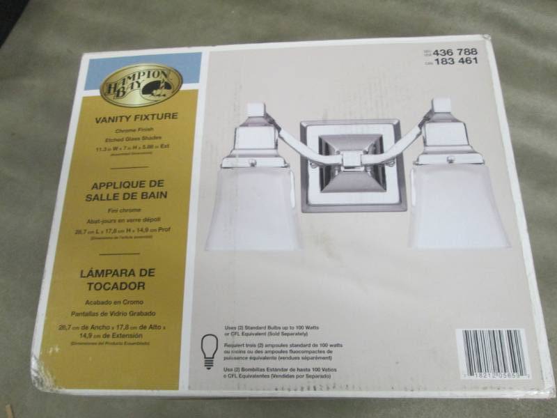 Hampton Bay 2-Light Chrome Vanity L...
