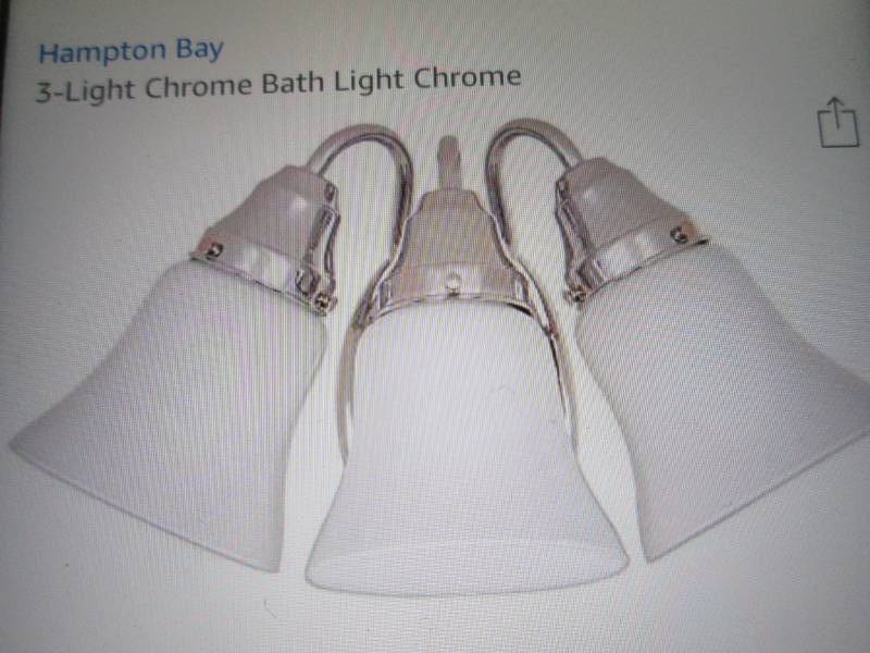 Hampton Bay 3-Light Chrome Bath Lig...