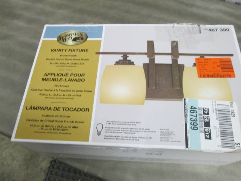Hampton Bay 2-Light Bronze Vanity L...
