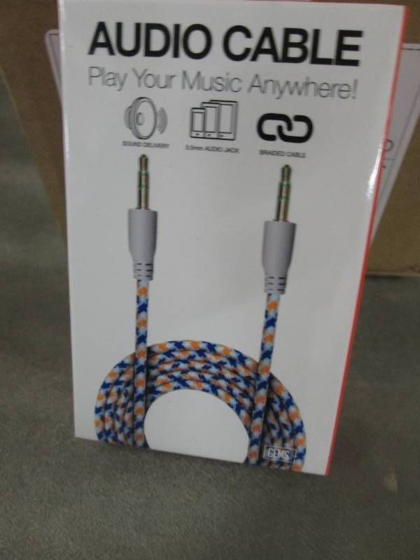 Box of 12 - Gems Audio Cable 3 ft...