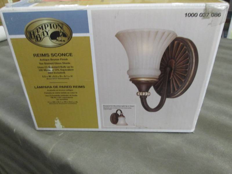 Hampton Bay Reims 1 Light Sconce Re...