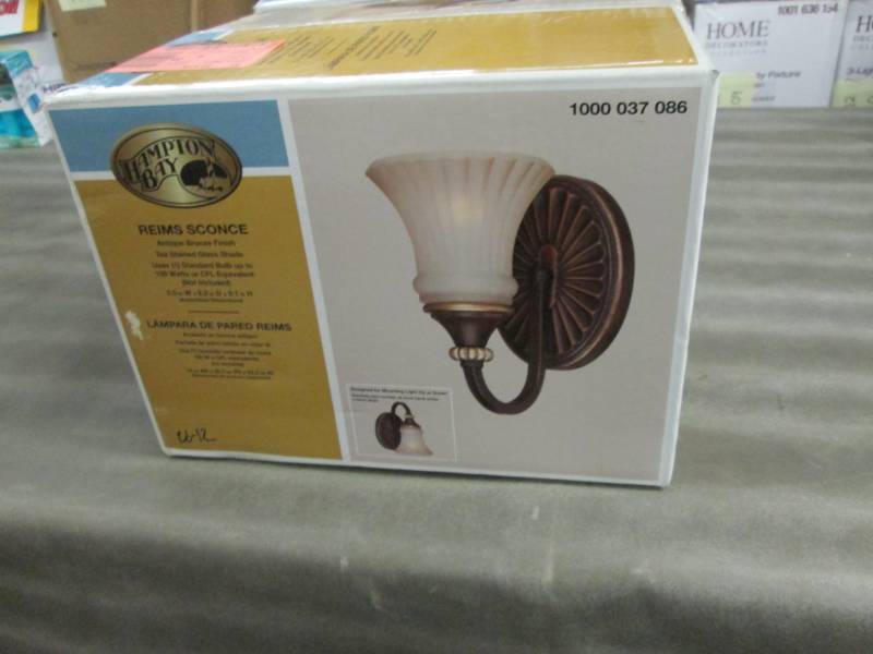 Hampton Bay Reims 1 Light Sconce Re...