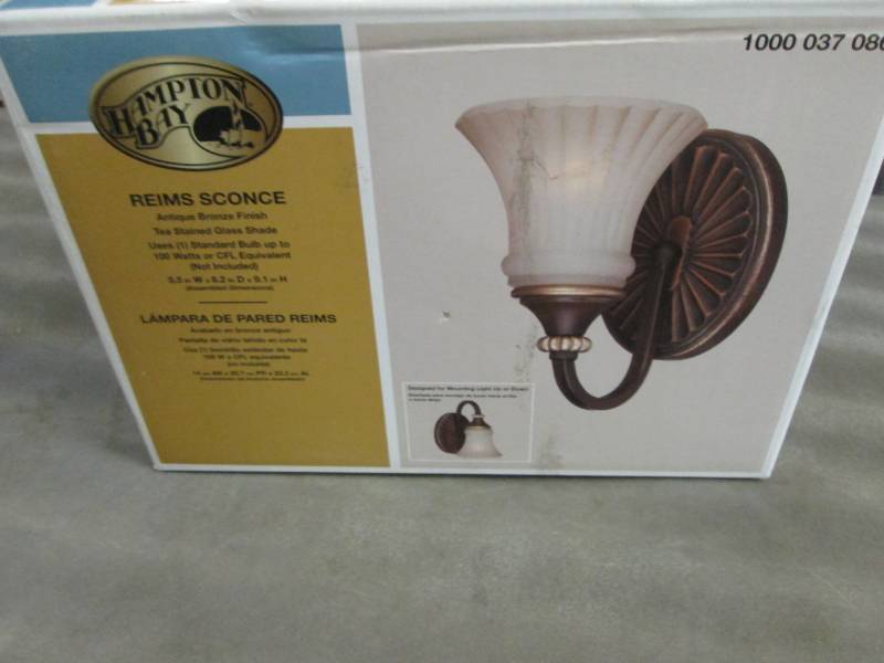Hampton Bay Reims 1 Light Sconce Re...