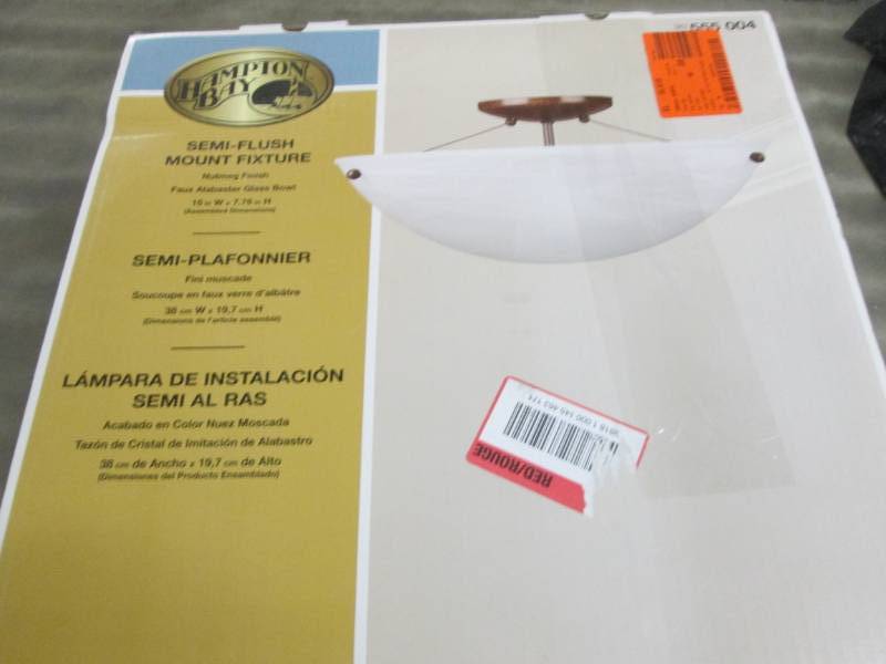 Hampton Bay 15 in. 2-Light Nutmeg S...