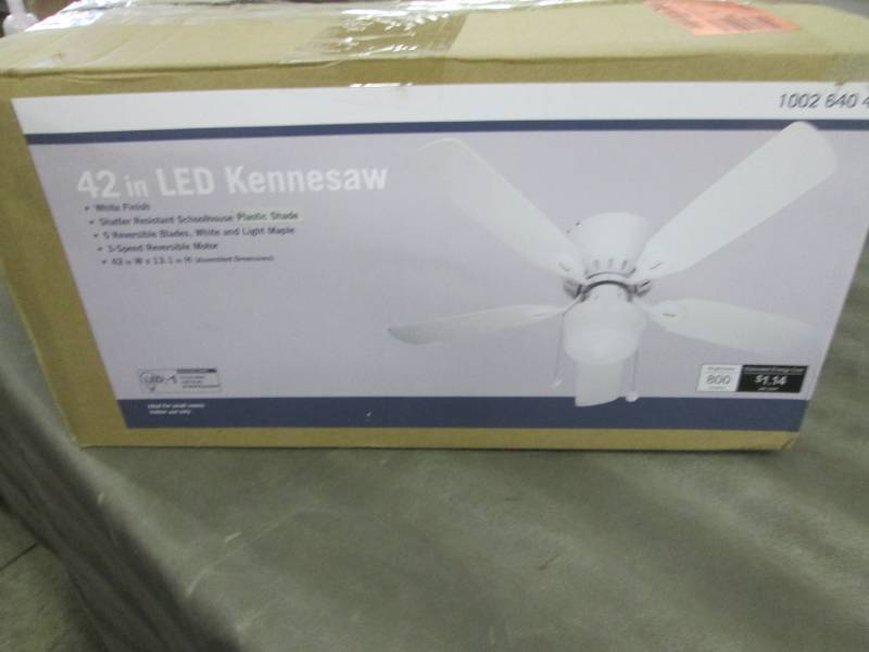 Kennesaw 42 in. LED Indoor White Ce...