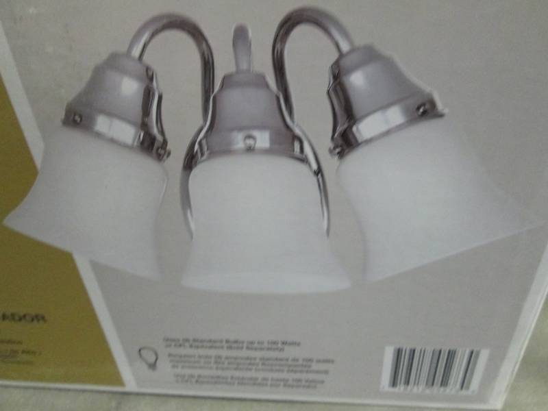 Hampton Bay 3-Light Chrome Bath Lig...