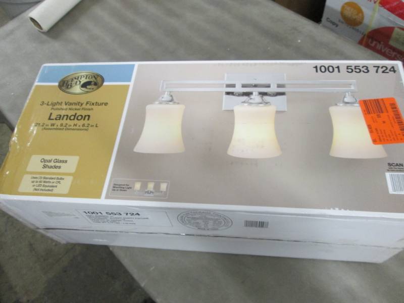 Hampton Bay Landon 3-Light Polished...