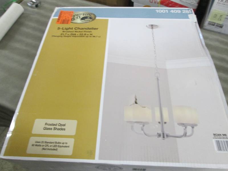 Hampton Bay 5-Light Brushed Nickel ...
