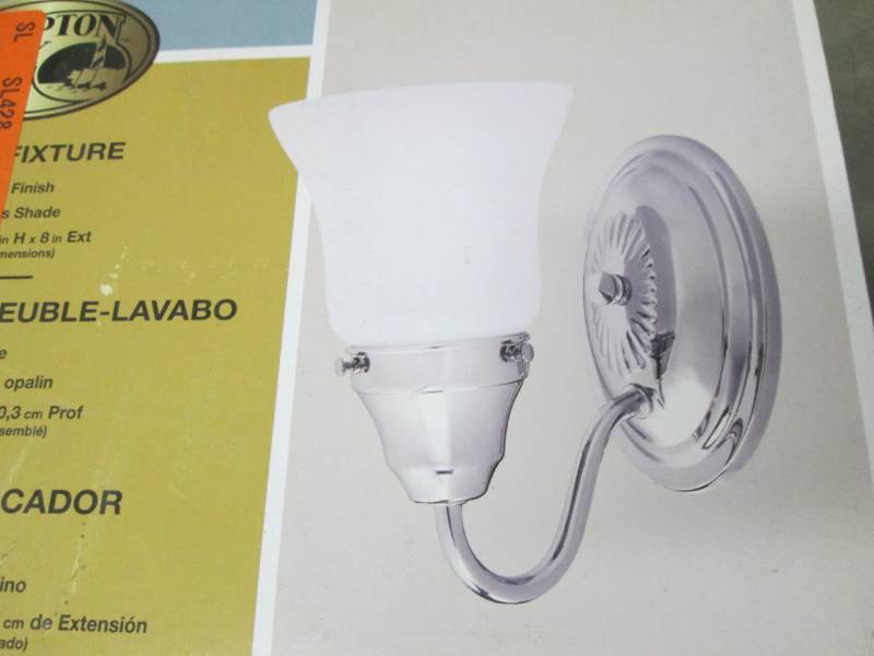 Hampton Bay 1 Light Chrome Wall Sco...