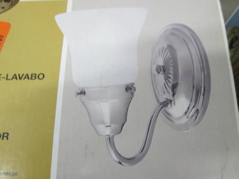 Hampton Bay 1 Light Chrome Wall Sco...