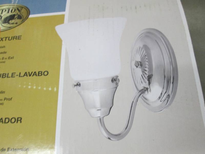 Hampton Bay 1 Light Chrome Wall Sco...