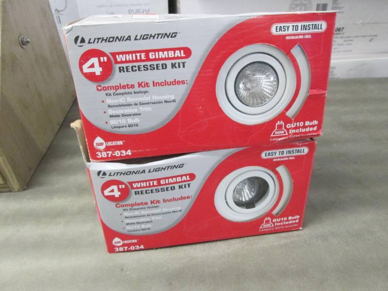 Lot of 2 Lithonia Lighting 4 in. GU...