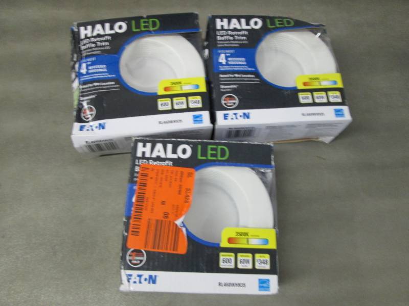 Lot of 3 Halo RL 4 in. White Integr...