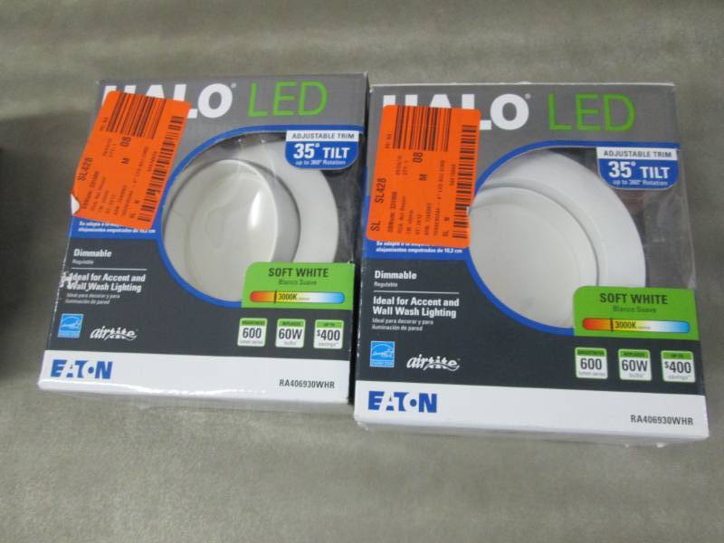 Lot of 2 Halo RA 4 in. White Integr...