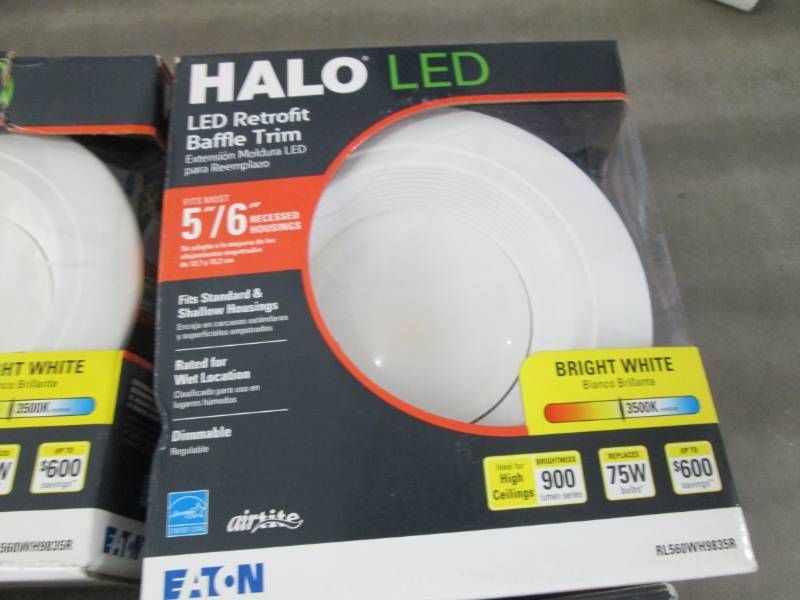 Lot of 3 Halo Led Retrofit Baffle T...