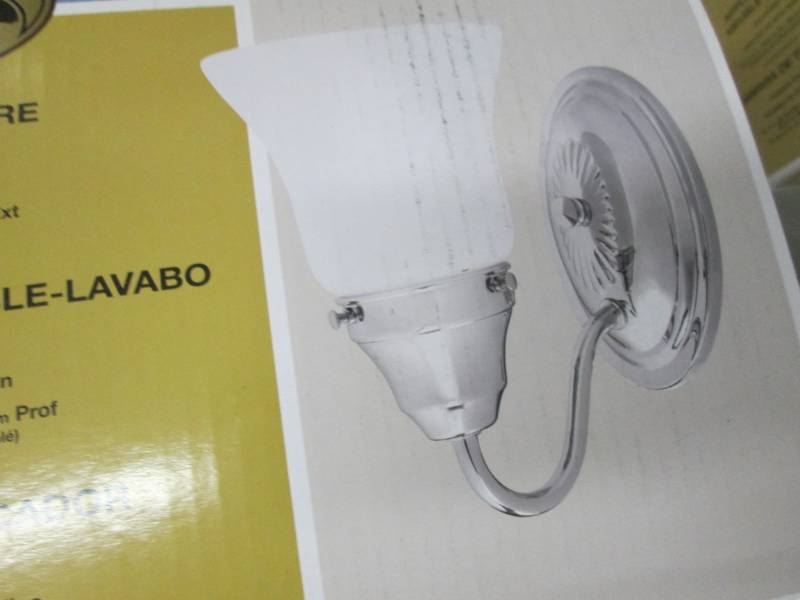 Hampton Bay 1 Light Chrome Wall Sco...