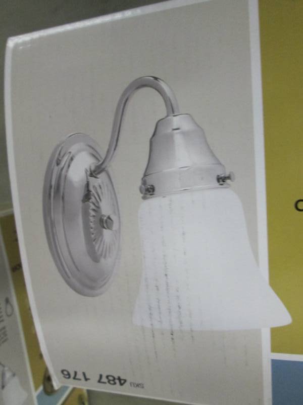 Hampton Bay 1 Light Chrome Wall Sco...