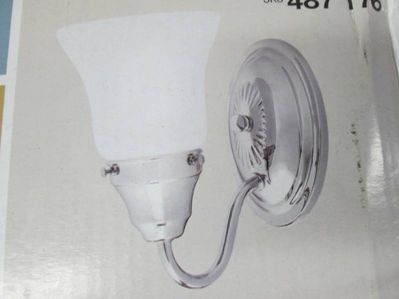 Hampton Bay 1 Light Chrome Wall Sco...