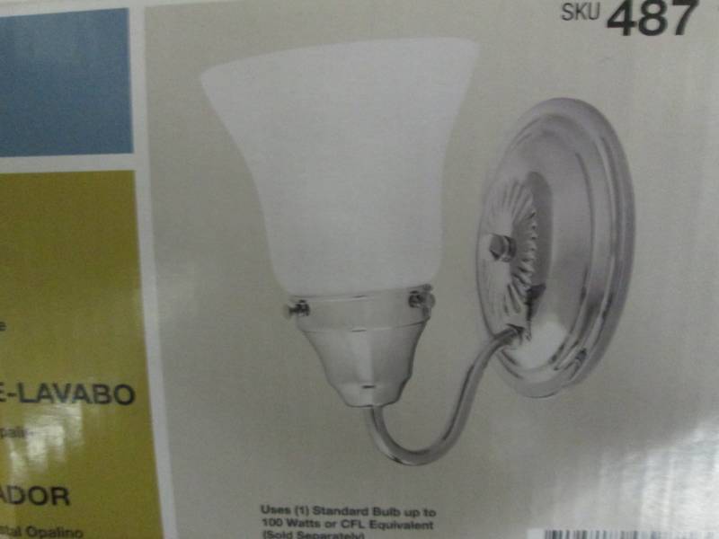 Hampton Bay 1 Light Chrome Wall Sco...