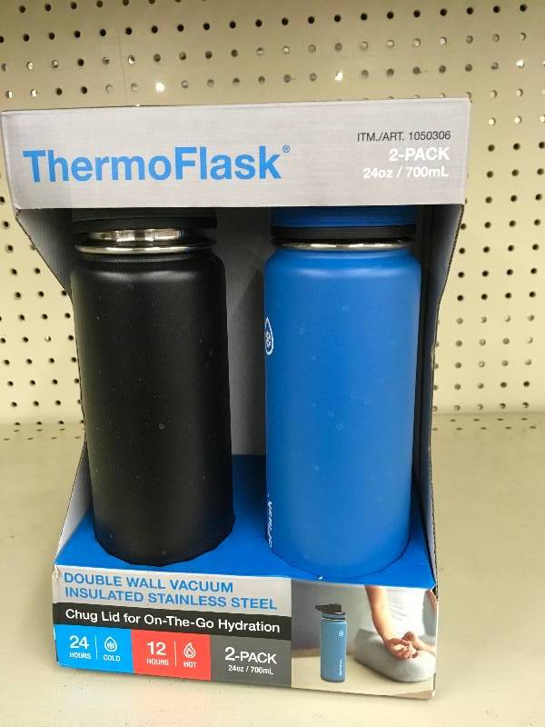 lot 239 image: ThermoFlask 24Oz. Stainless Steel Water, Retail $18.99
