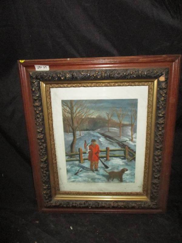 lot 84 image: Beautiful Antique Frame w pic
