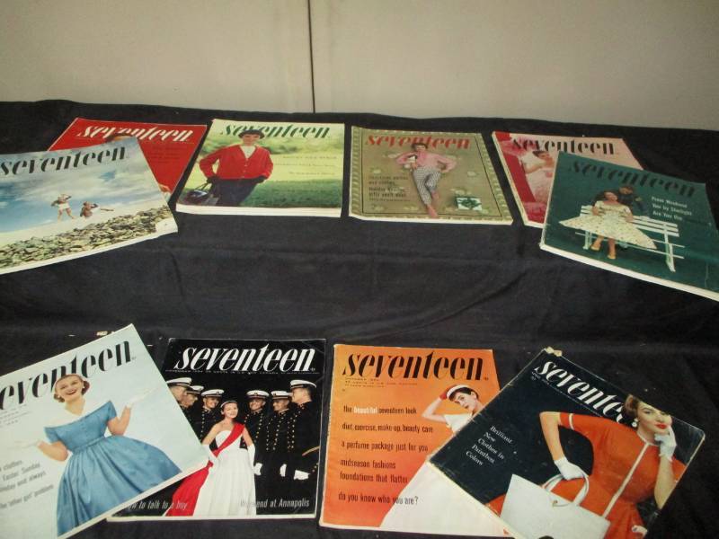 lot 97 image: 10 Old 50s Seventeen Magazines