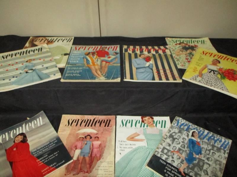 lot 98 image: 10 Old 50s and 60s Seventeen Magazines