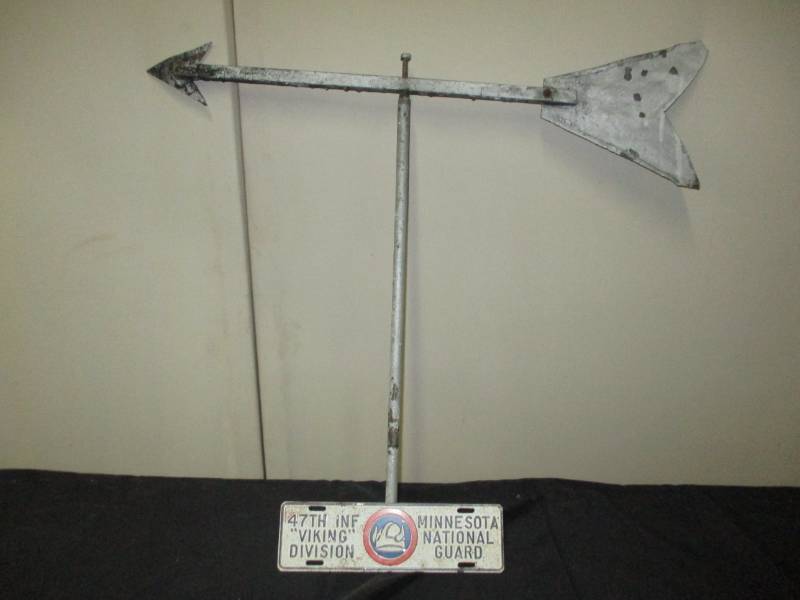 lot 133 image: Weather Vane and National Guardviking licence plate