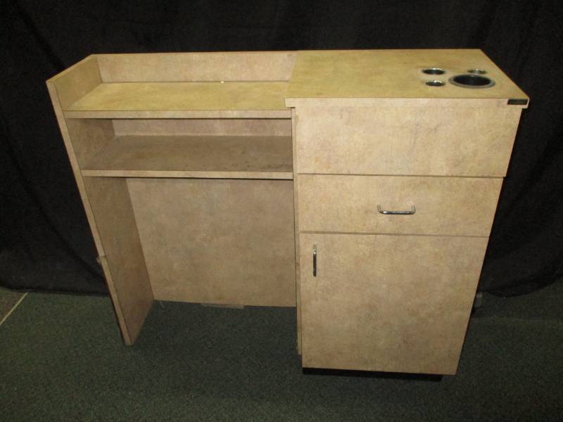 lot 153 image: Hair Dresser Station, place for your curling iron and supllies counter and storage nice for any crafters business too