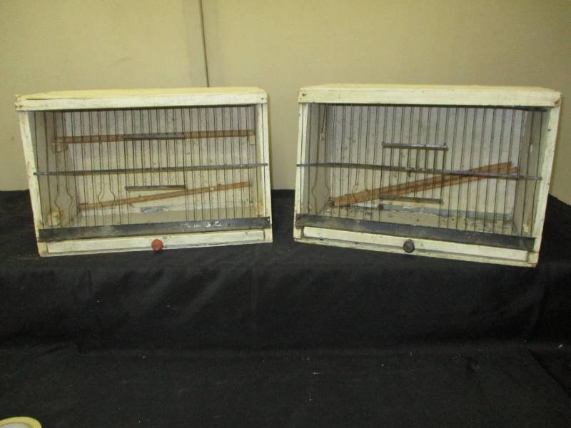 lot 191 image: Two Stackable Bird Cages