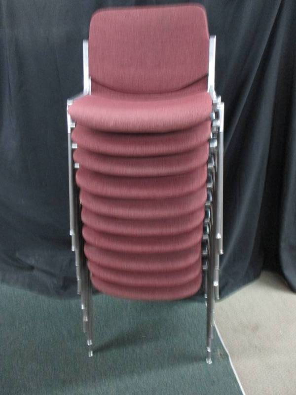 lot 209 image: 10 Stackable heavy duty Chairs