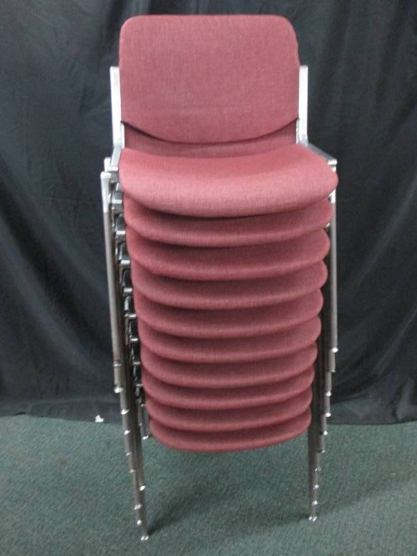 lot 210 image: 10 Stackable heavy duty Chairs