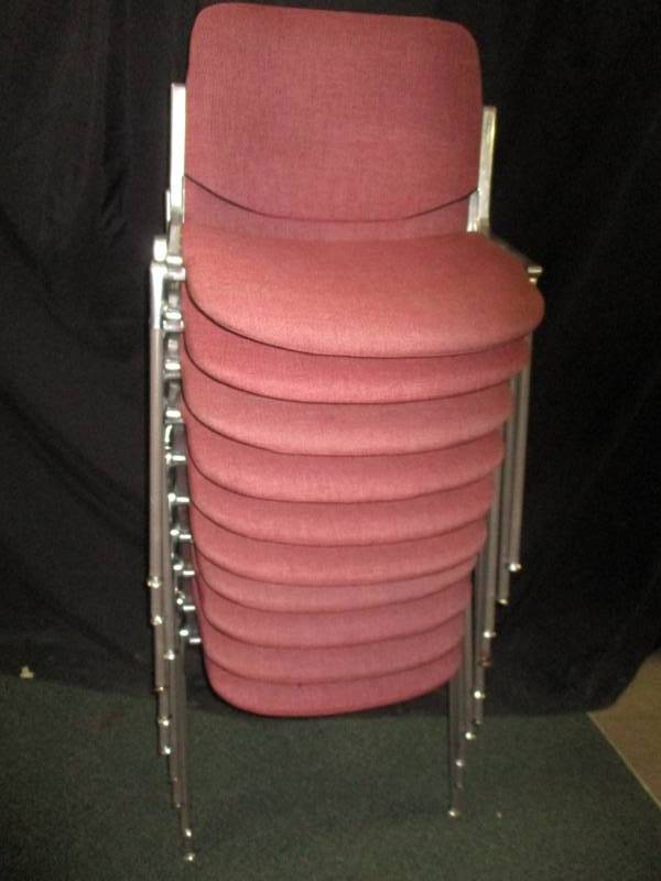 lot 212 image: 10 Stackable heavy duty Chairs