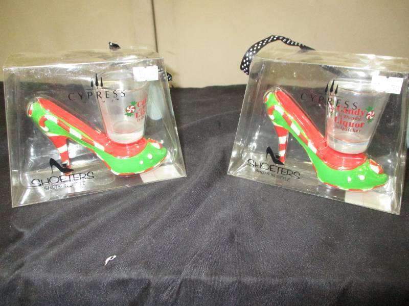 lot 244 image: Shoeters Shoe and Shot Glasses