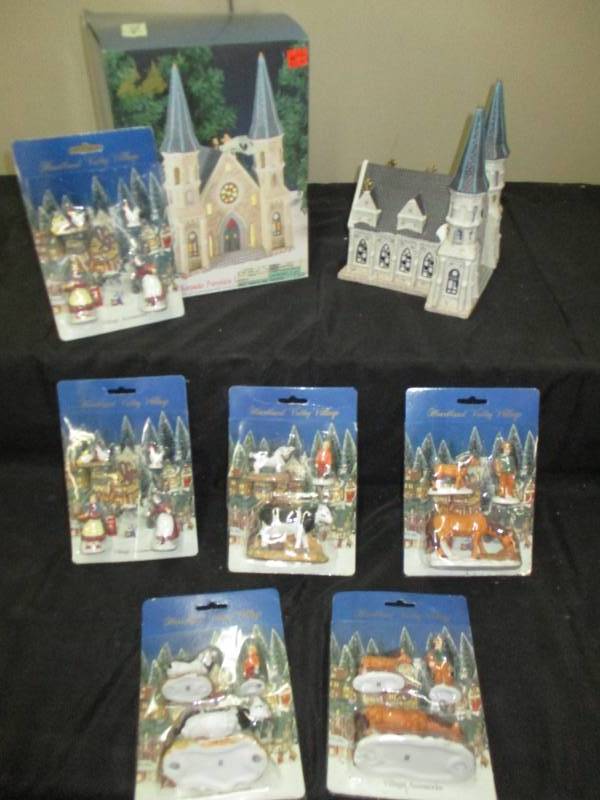 lot 246 image: Dickens Village House and the extras
