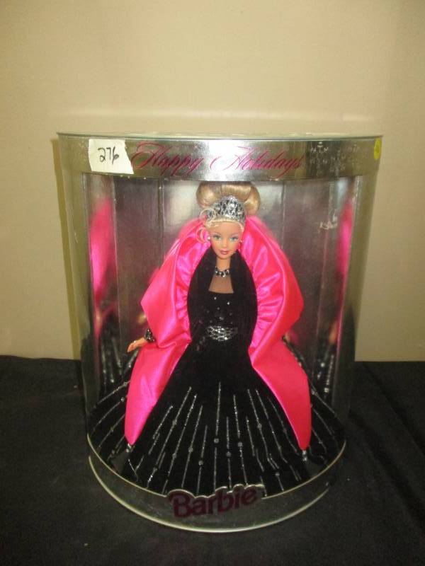 holiday barbie black and pink dress