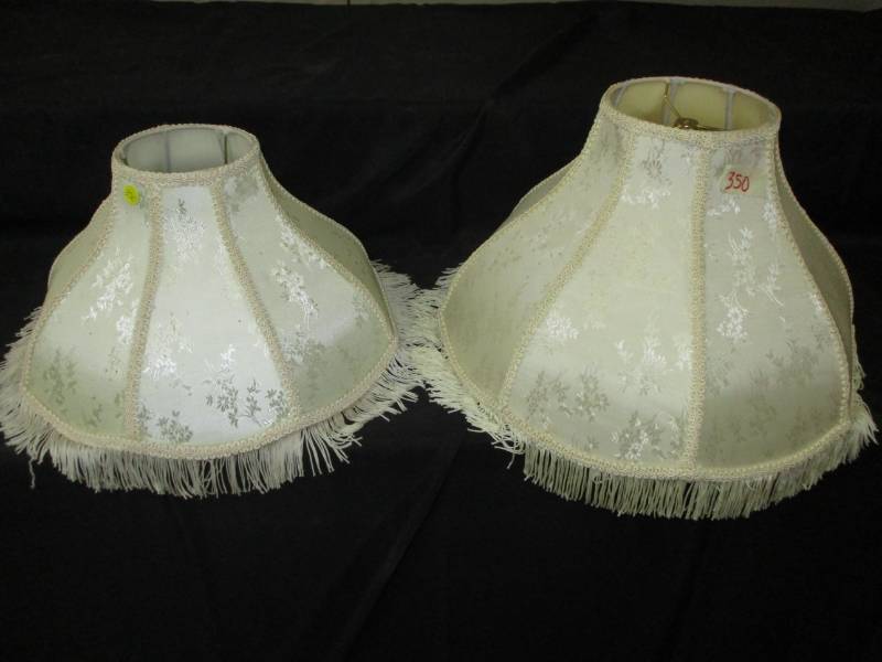 lot 350 image: 2 Vintage Large Lamp Shades